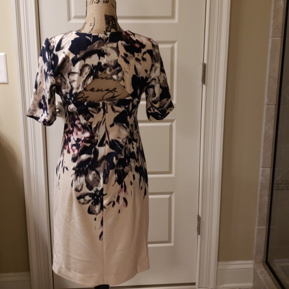 Floral maternity dress. Pink and blue with grey - Picture 5 of 5